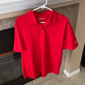 Nike golf polo - mens - size L - Dri-fit. - red